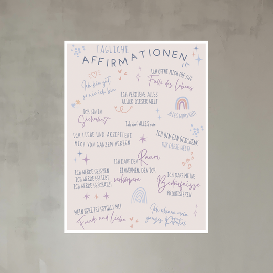 Affirmations Poster 50x70