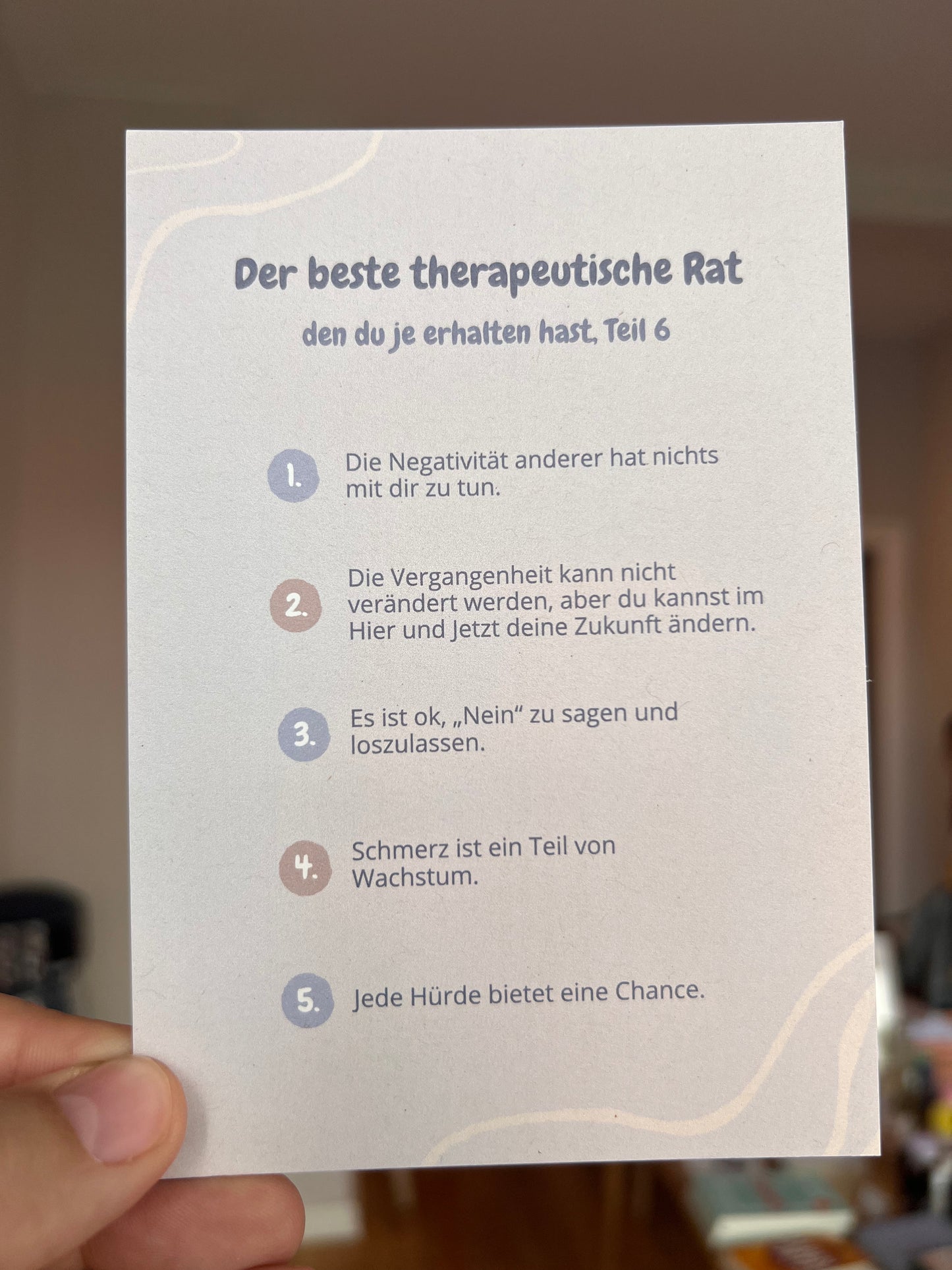 Postkarte - Der beste therapeutische Rat 6