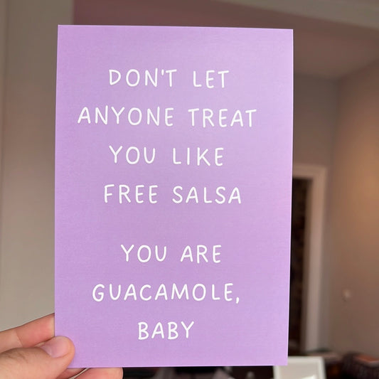 Postkarte - Dont let anyone treat you like free sals