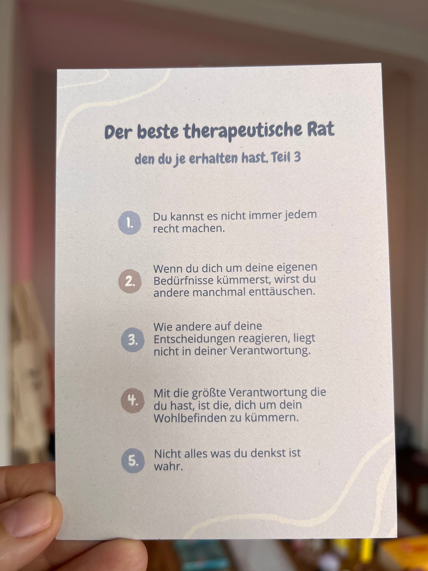 Postkarte - Der beste therapeutische Rat 3